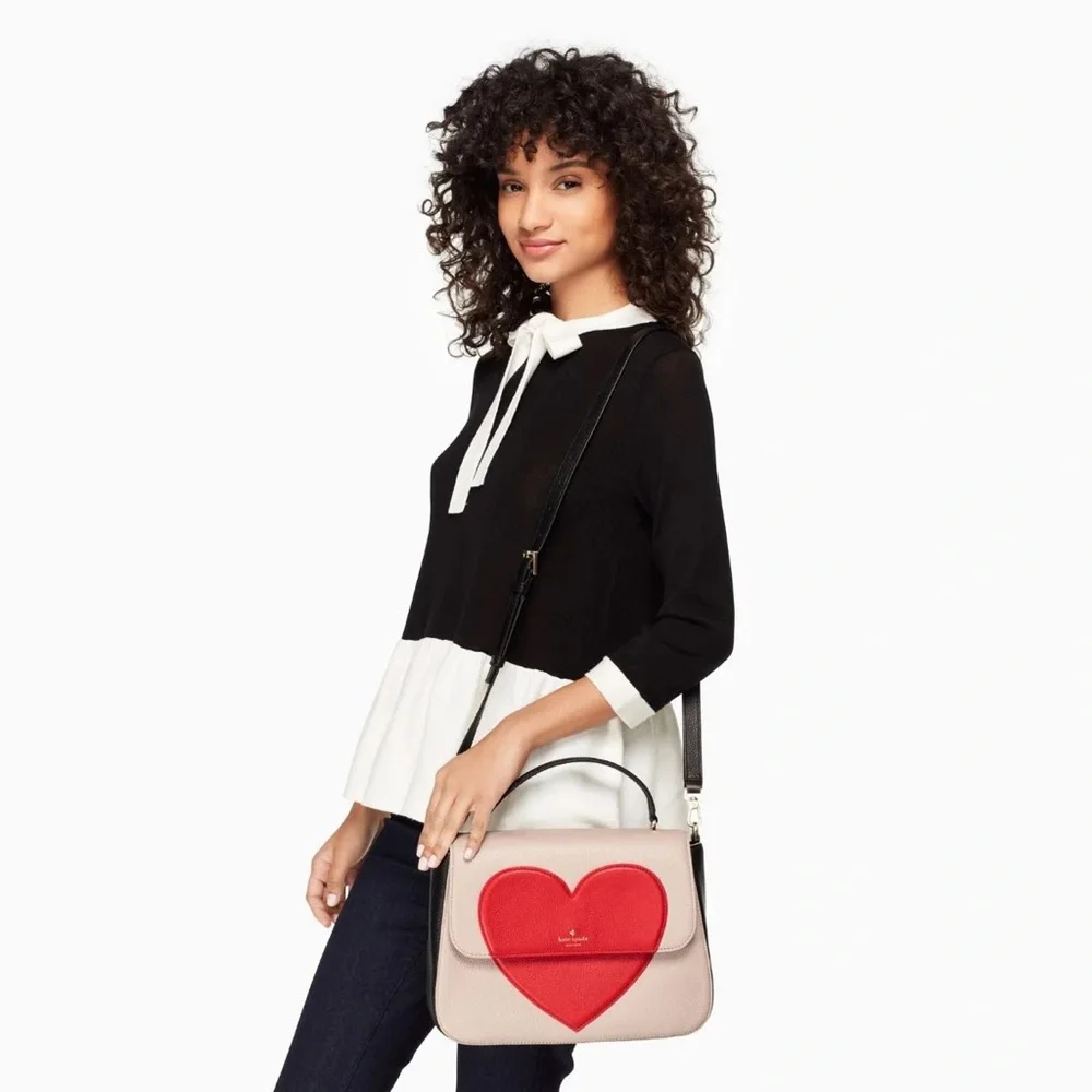 Kate Spade Be Mine Alexis Heart Satchel Purse Bag